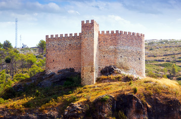 Fototapeta na wymiar Castle in Gaibiel on sunny summer day
