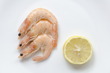 shrimps with lemon