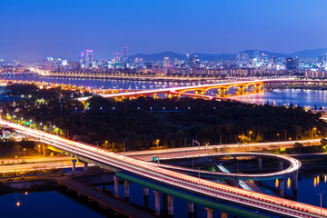 Fototapeta na wymiar Seul miasto noc