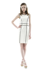 Fototapeta premium Full body beautiful casual young woman standing