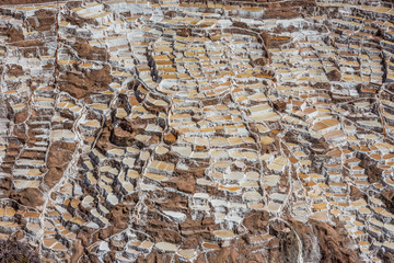 Maras salt mines peruvian Andes  Cuzco Peru