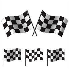 Checkered Flags (racing). Vector