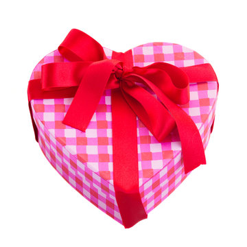 gift box in shape of heart