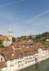 Fototapeta na wymiar Berno, zabytkowe Stare Miasto, Nydegg, Aare, Szwajcaria
