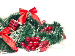 Christmas and New Year Decorations isolated