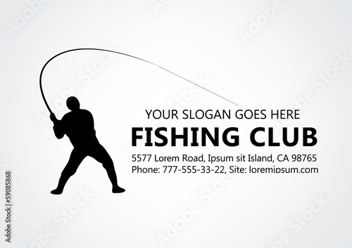 Download "Fishing logo, fisherman logotype" Stock image and royalty ...