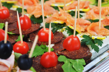 fish and meat sandwiches