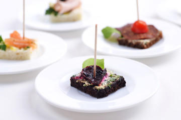 fish and meat sandwiches