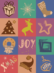 Christmas holiday vector collage