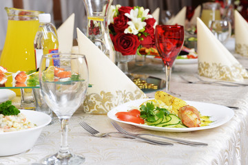 fillet with potato  on table