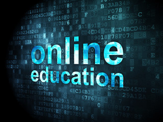 Obraz premium Education concept: Online Education on digital background