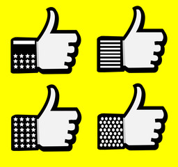 I Like icon  and thumb up icon