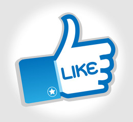 I Like icon  and thumb up icon