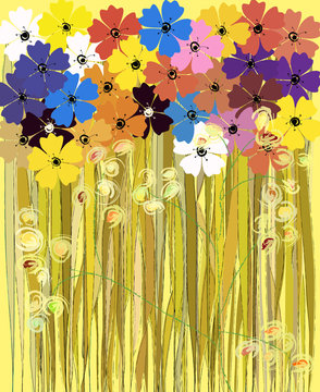 flower  illustration, springtime o. summer