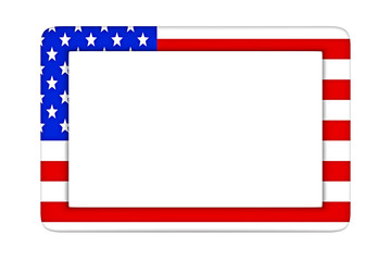 3d frame with american flag