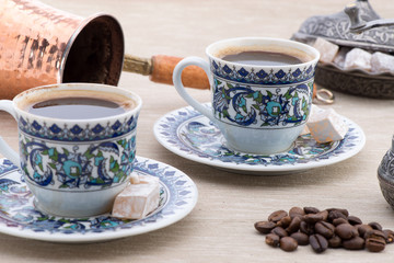 Turkish Coffee Set Close-up