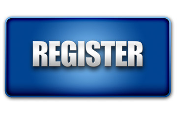 Register 3D Blue Button on White Background