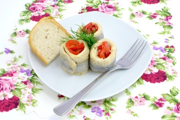 roladki śledziowe z papryką