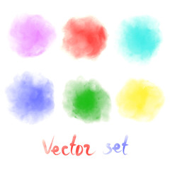 blurred colored watercolor stains