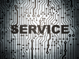 Finance concept: circuit board with Service