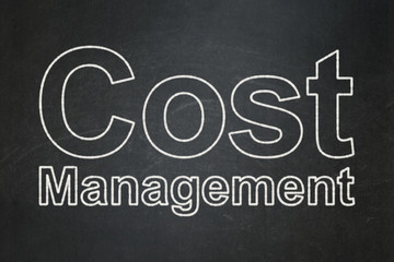 Fototapeta na wymiar Finance concept: Cost Management on chalkboard background