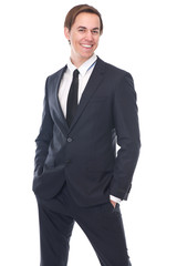 Portrait of a charming young businessman smiling
