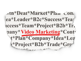 Finance concept: Video Marketing on Paper background