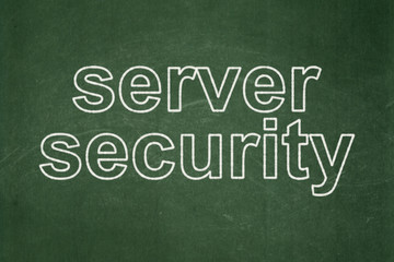 Obraz premium Protection concept: Server Security on chalkboard background
