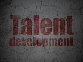 Education concept: Talent Development on grunge wall background