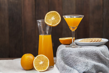 still life with  orange juice