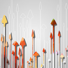 Arrow design background, dynamic illustration.