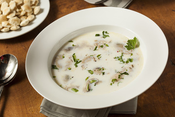 Homemade Organic Oyster Stew Appetizer