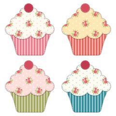Cupcake retro applique 2