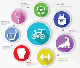 Sports concept,Colorful version,vector