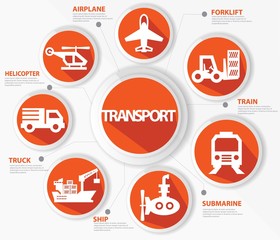 Transport and logistics concept,Orange version