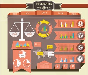 Law concept,Retro Infographics and Elements,vector