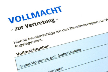 Vollmacht