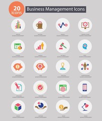 Business Management icons,Colorful version,vector