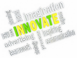 Innovate business concept. 3d imagen