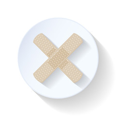 Medical plaster flat icon