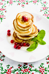 Pancakes with honey