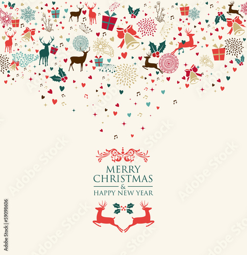 &quot;Merry Christmas and Happy New Year greeting card&quot; Stockfotos und