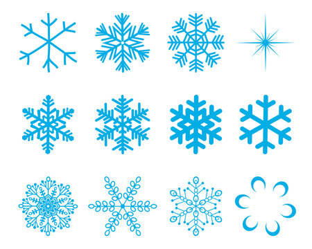 Vector Snowflakes Set - śnieżynki