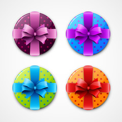 Set of colorful gift box icons