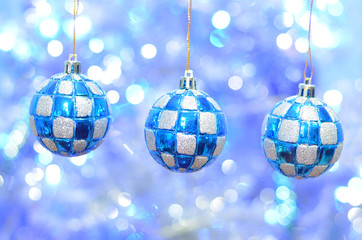 Fototapeta premium blue christmas ball