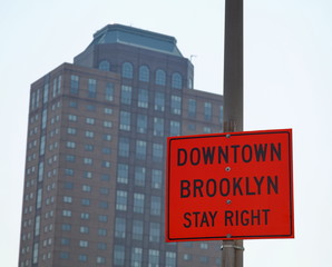 Dowtown Brooklyn stay right.