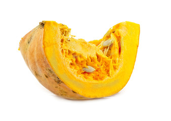 piece of pumpkin isolated