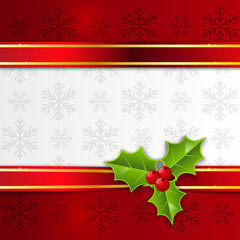 Christmas background with red ribbon