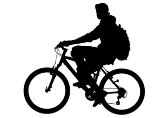 Fototapeta na wymiar Man on bike