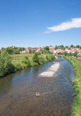 die Werra bei Breitungen in Thüringen